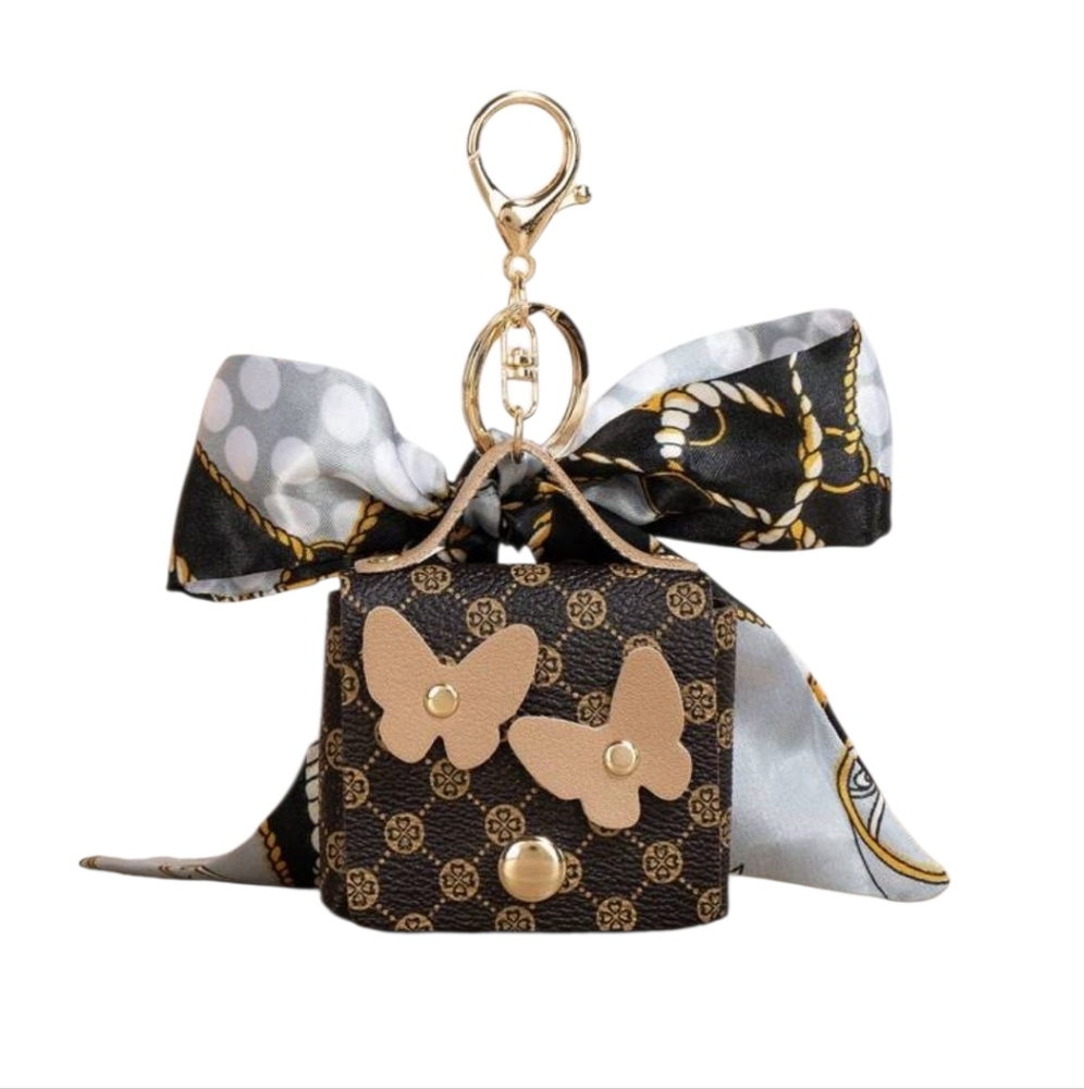 Butterfly Mini Bag And Twilly Bag Charm Or Keychain.